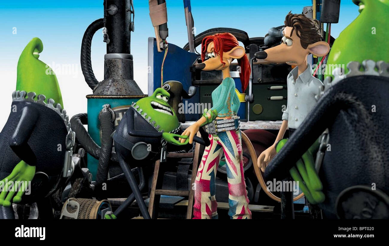 LE FROG RITA & RODDY FLUSHED AWAY (2006 Stock Photo, Royalty Free Image