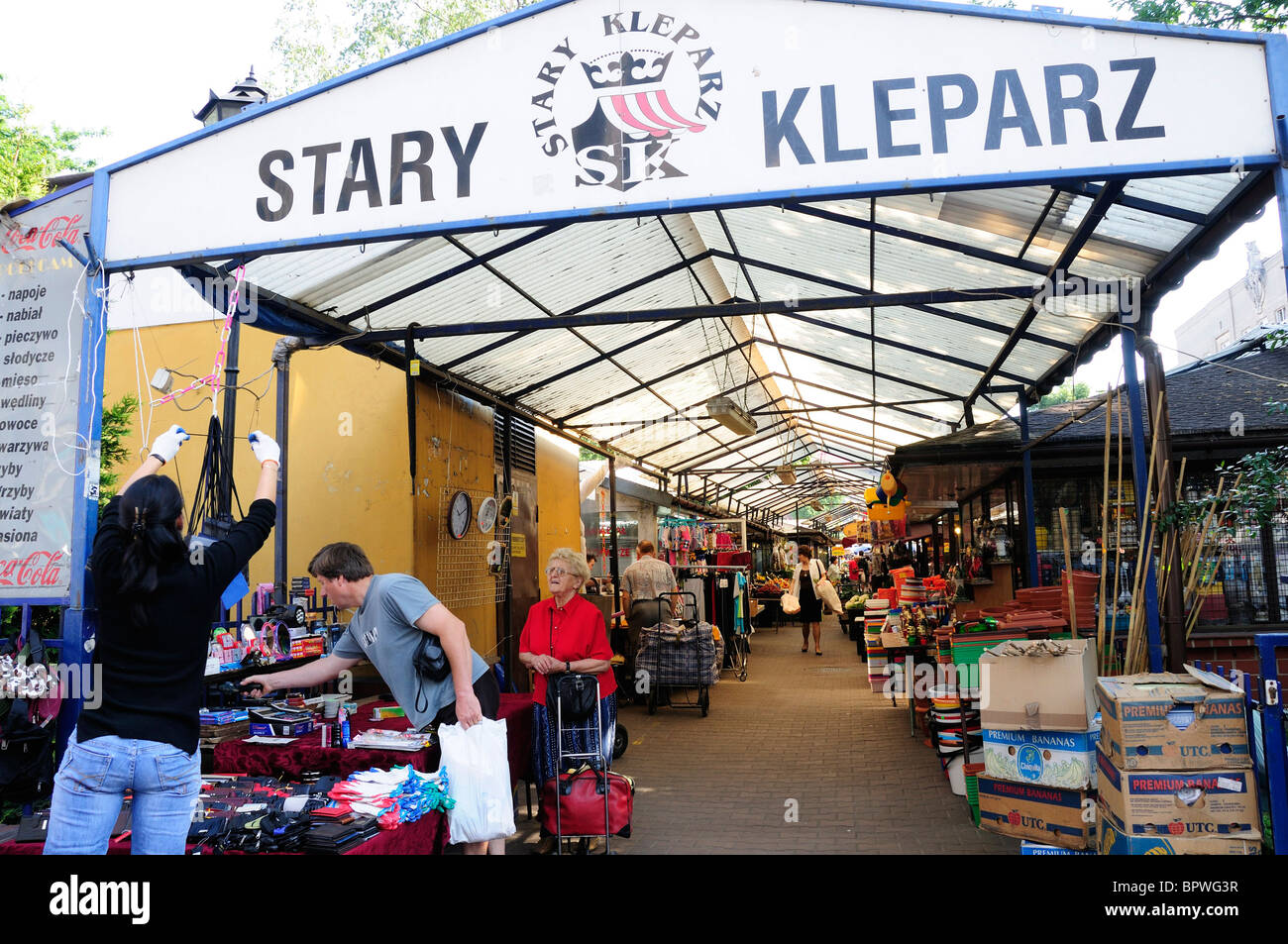 Stary Kleparz market in the Kleparz area of Krakow Stock Photo, Royalty
