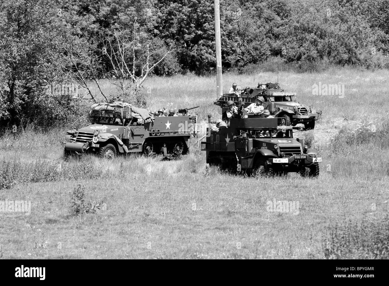 US Army mechanized Infantry in Normandy 1944 Stock Photo, Royalty Free Image 31338631 Alamy