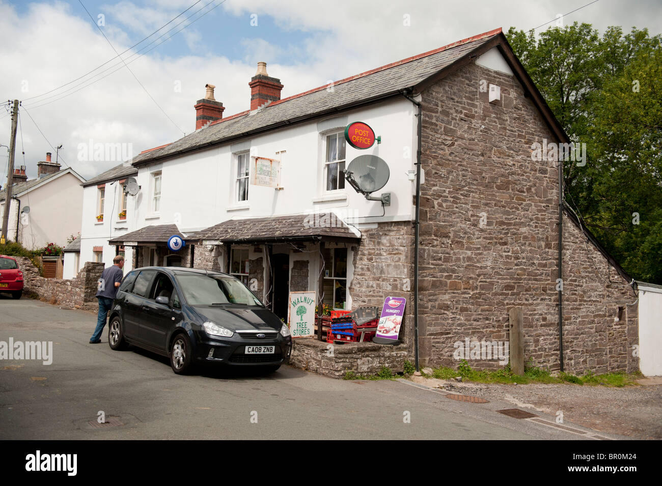 Village shop and post office in Llangynidr, Powys, Wales UK Stock Photo