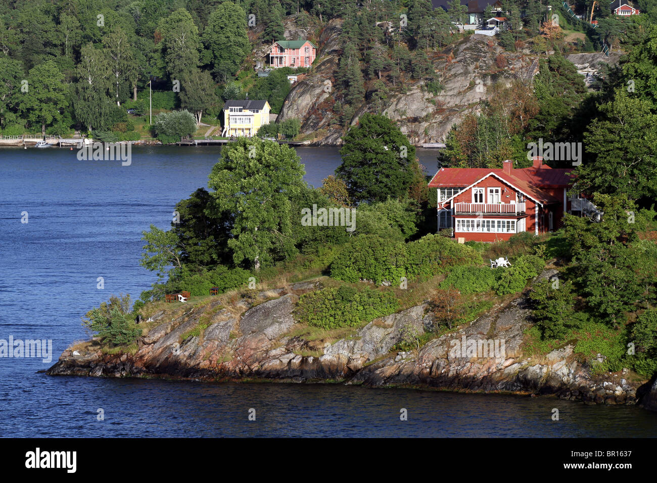 House in the Stockholm Archipelago in Stockholm, Sweden Stock Photo