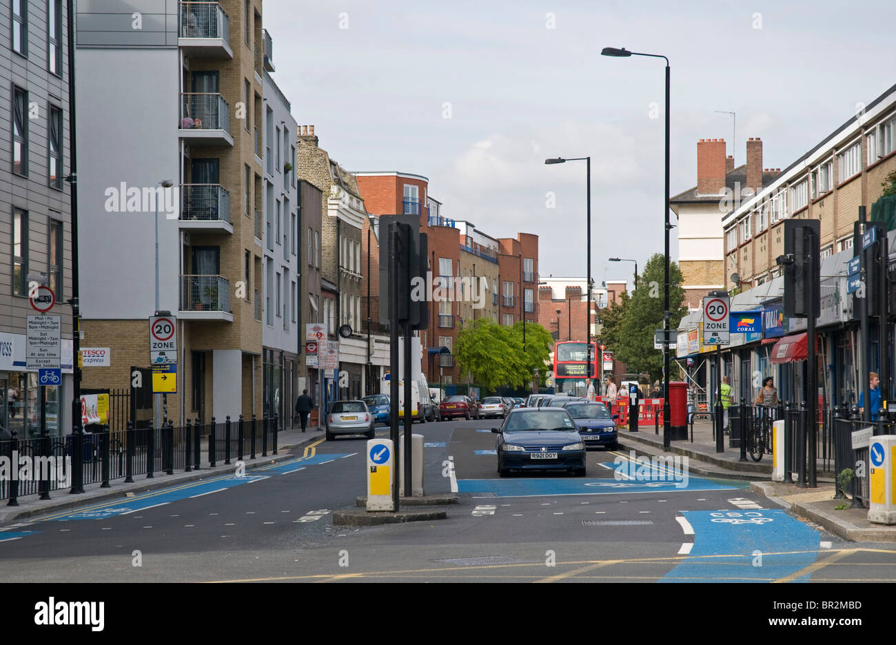 Poplar High Street, Poplar, London, United Kingdom Stock Photo, Royalty