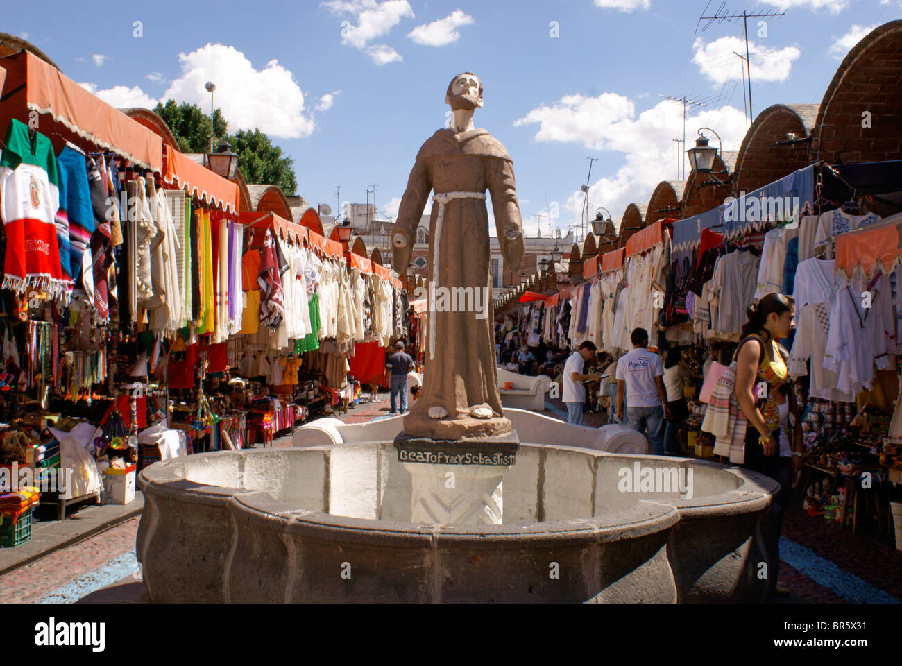 El Parian handicrafts market in the city of Puebla, Mexico Stock Photo