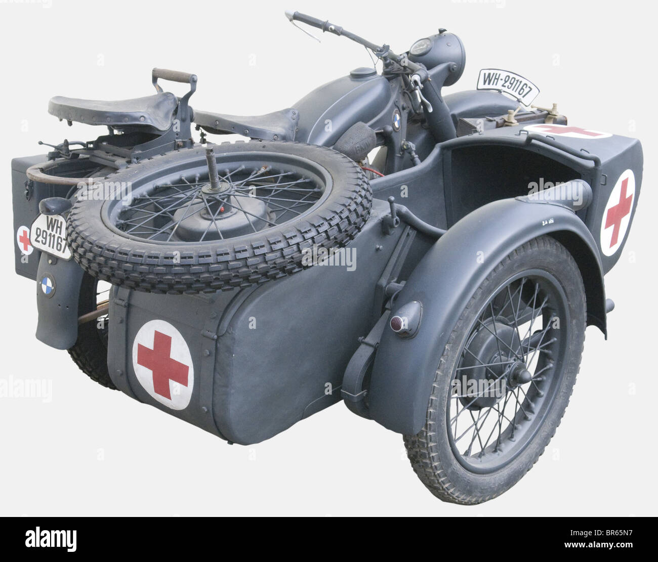 A Bmw R Motorcycle With Sidecar The Production Of The Bmw R Stock Photo Royalty Free