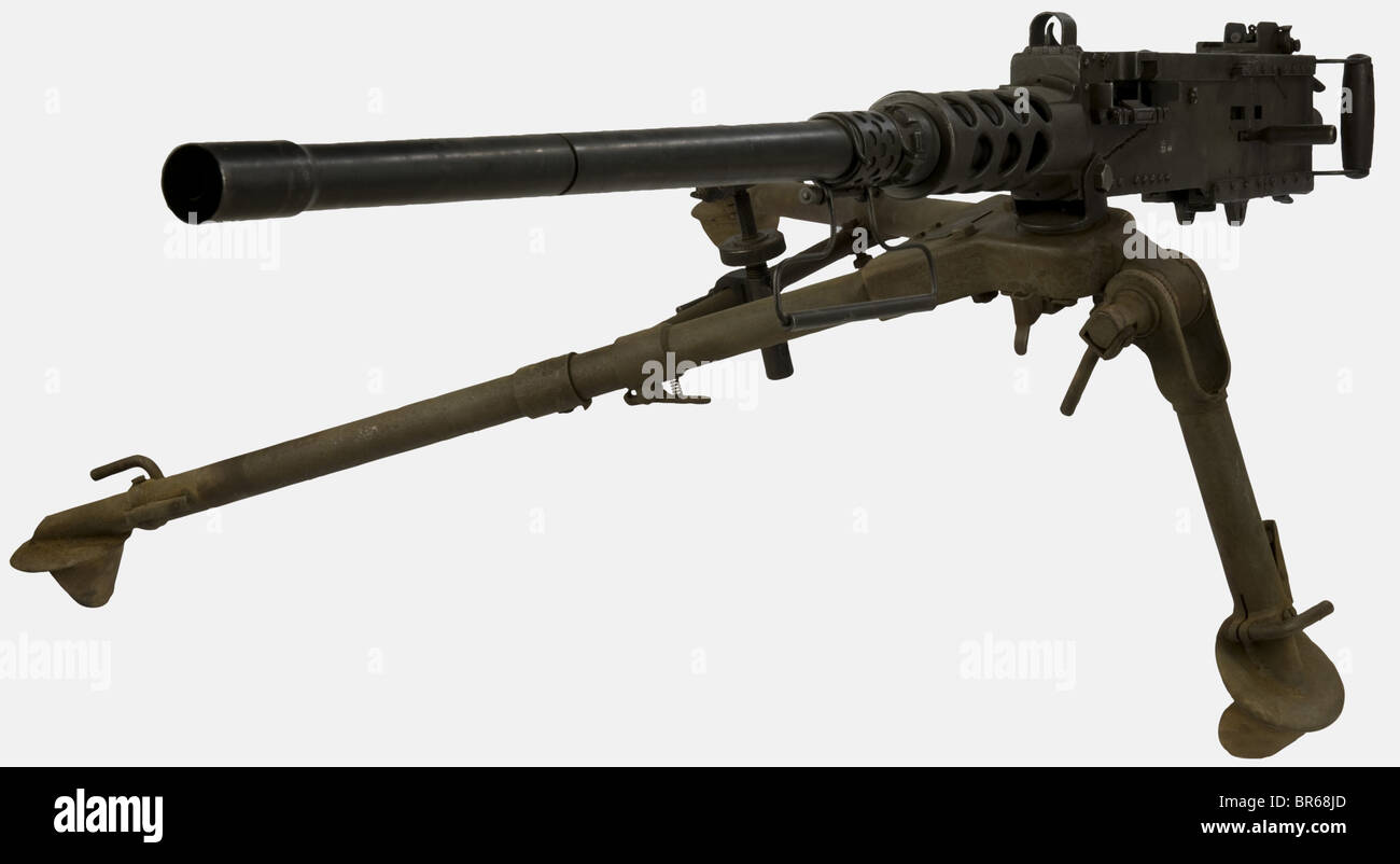 A U.S. heavy Browning machine gun, calibre 12,7mm (50), serial number