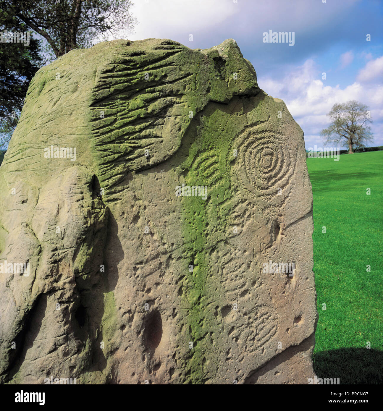 Newgrange, Co Meath, Ireland; Early Celtic Carving At The Bru Na Stock
