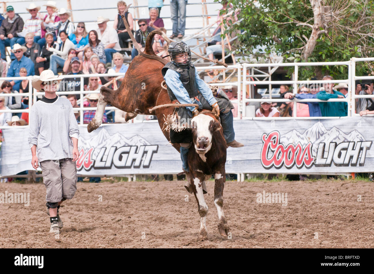Junior bull riding, Strathmore Heritage Days, Rodeo, Strathmore Stock