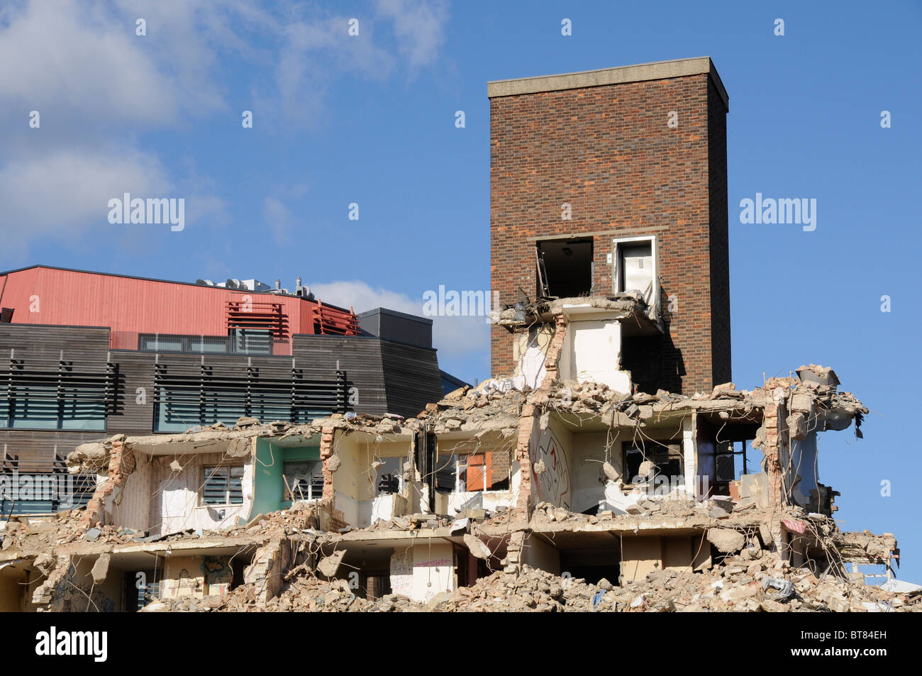 UK Demolition of a council housing estate in Hackney rebuilt by Stock