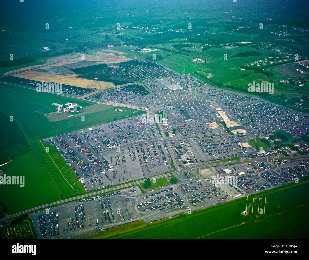 manheim pa auction aerial lancaster county largest worlds alamy shopping