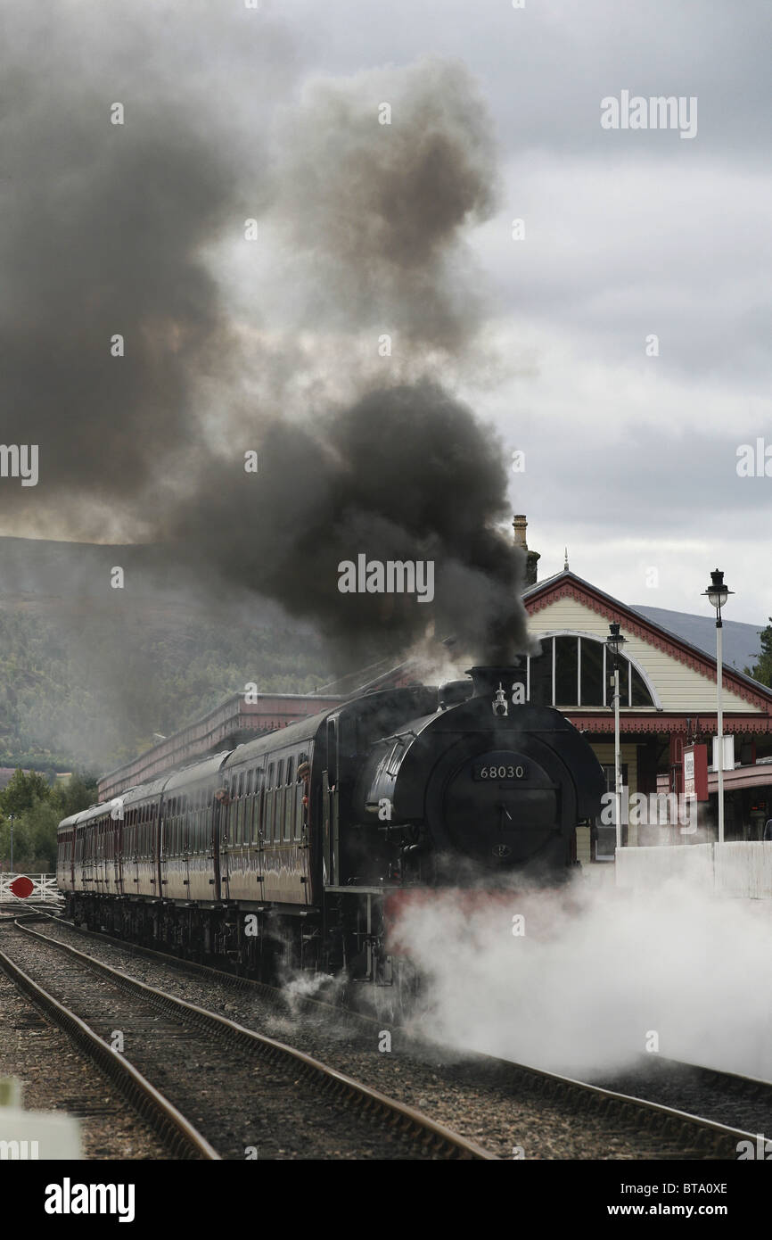 Strathspey Railway, Aviemore Train Station, Aviemore, Scotland Stock