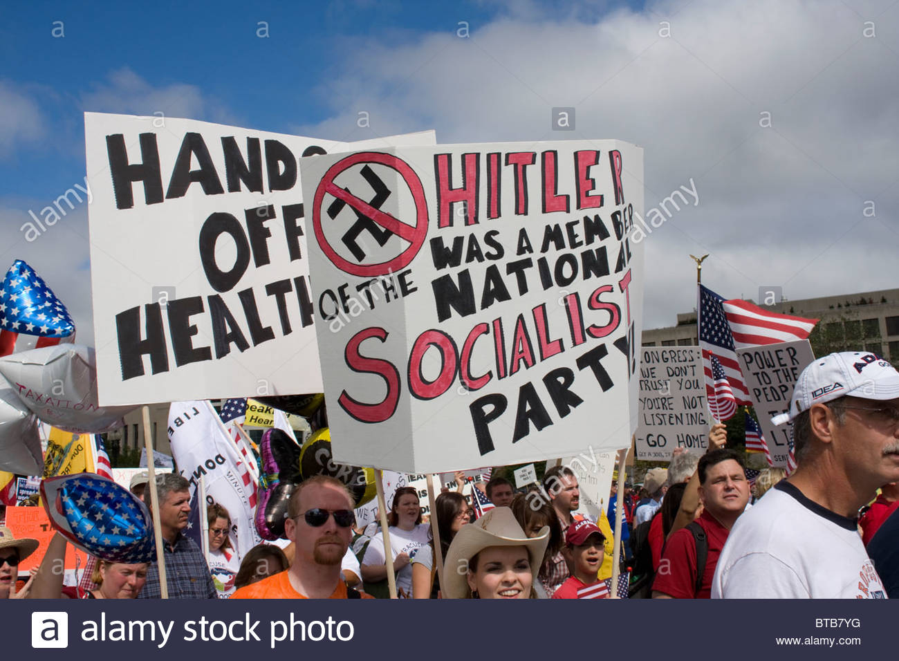 Tea Party Patriots march on Washington 120909 Stock Photo, Royalty Free