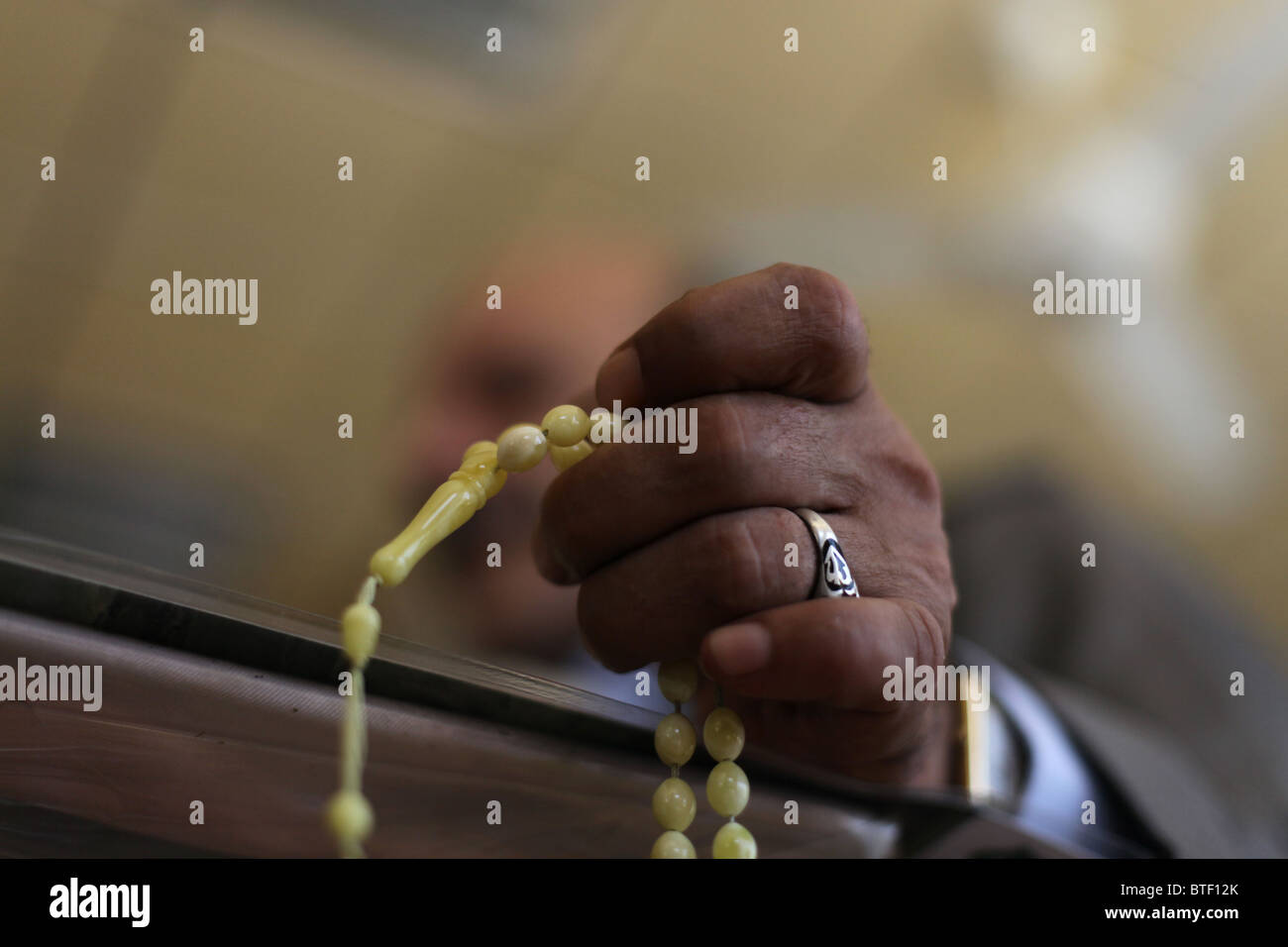 A Kurdish Man With Prayer Beads Called Tasbeeh In Northern Iraq Stock