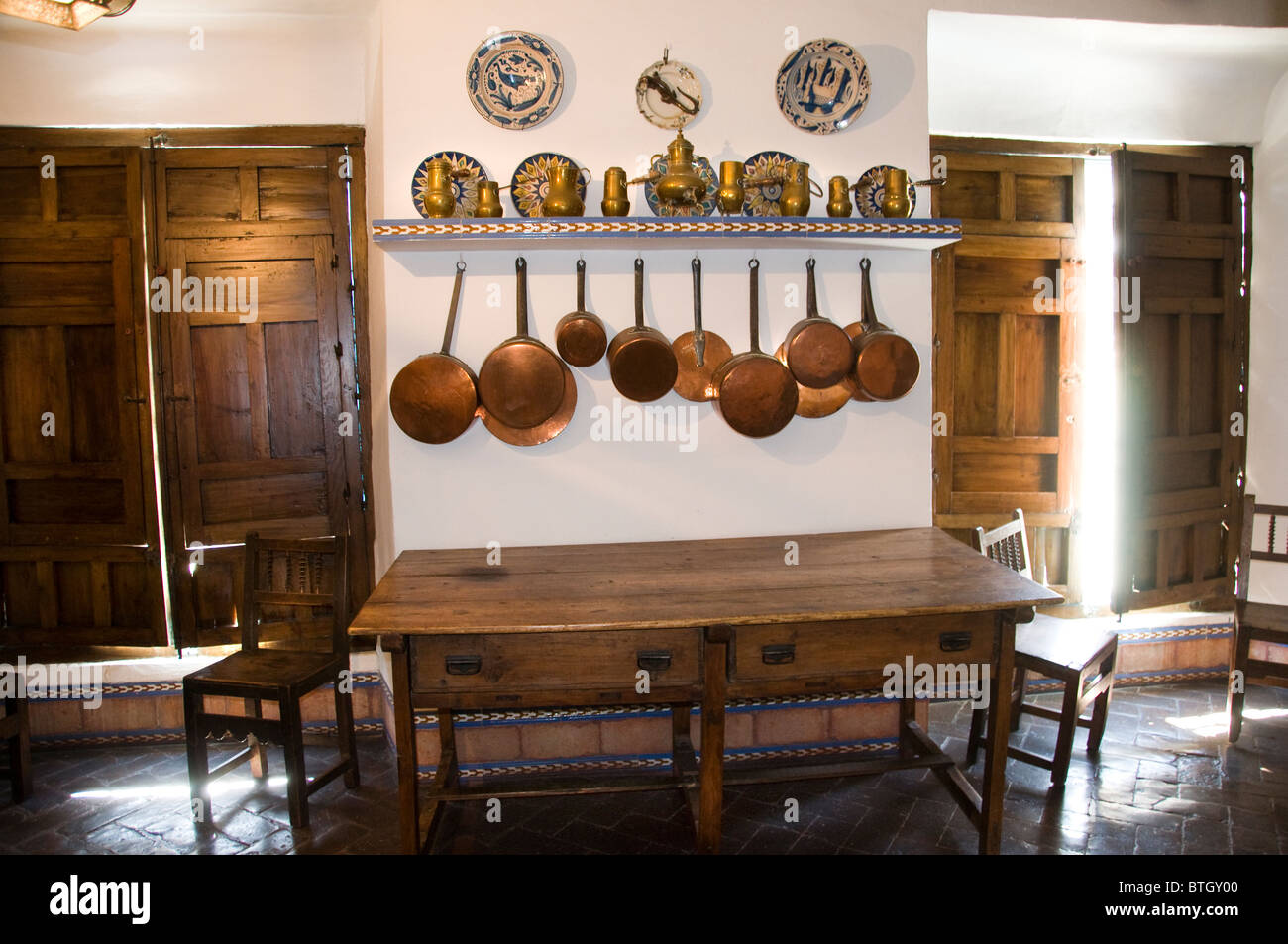Cordoba Spain Andalusia Old Kitchen Palace House Stock Photo