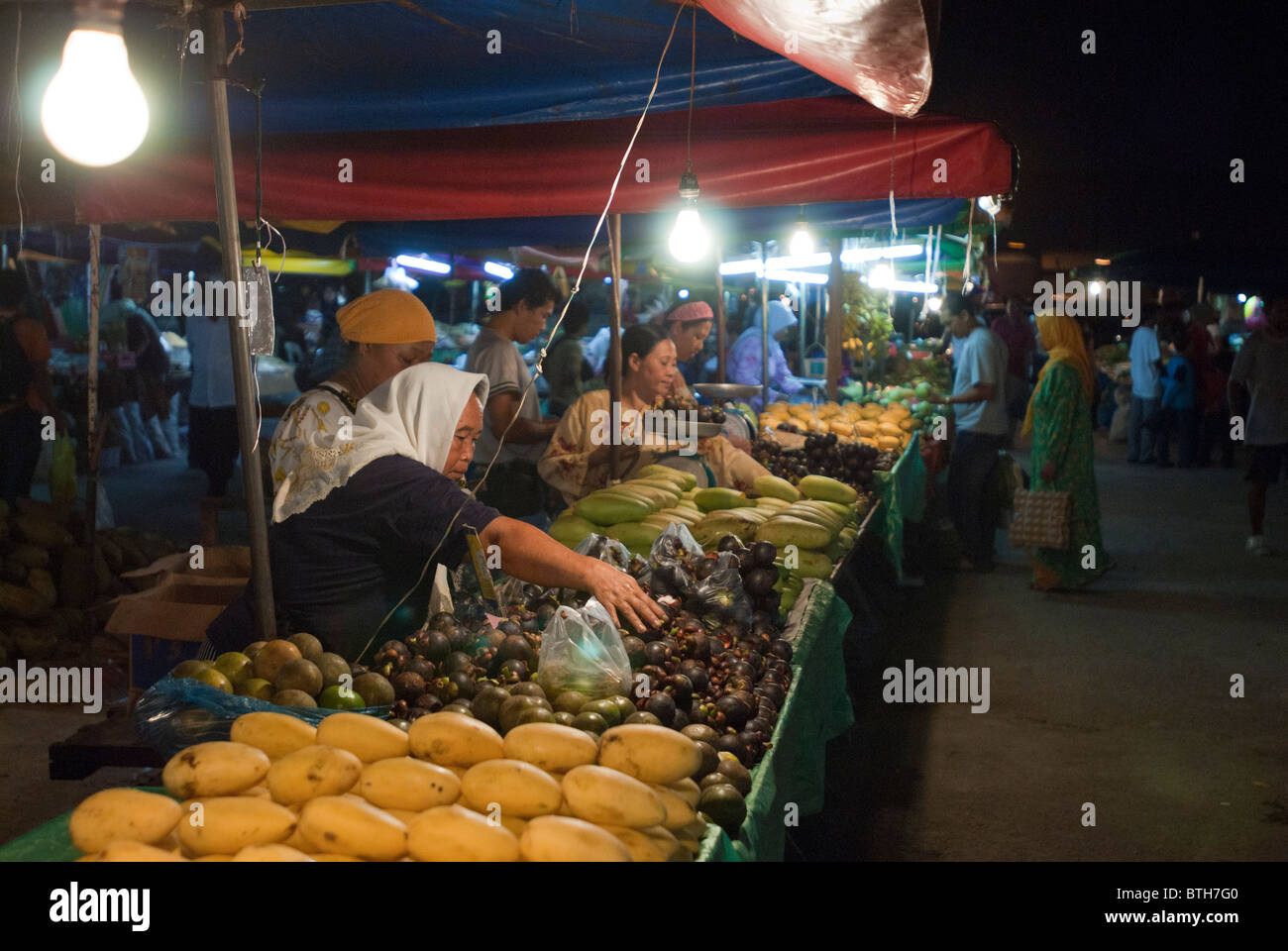 Filipino street market Kota Kinabalu Borneo Stock Photo, Royalty Free