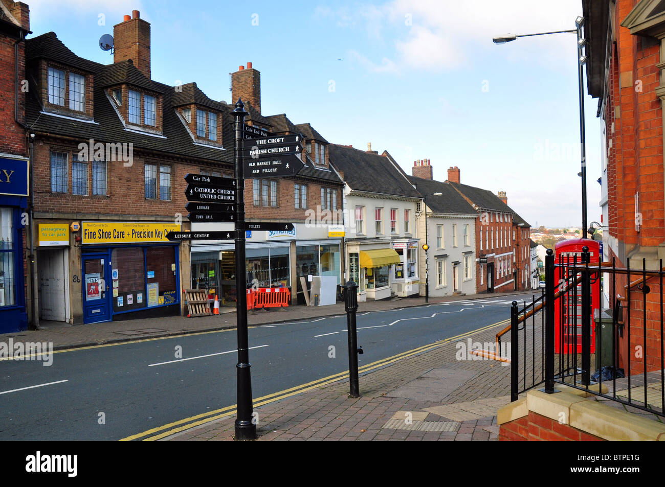 Coleshill, Warwickshire, England the High Street Stock Photo, Royalty