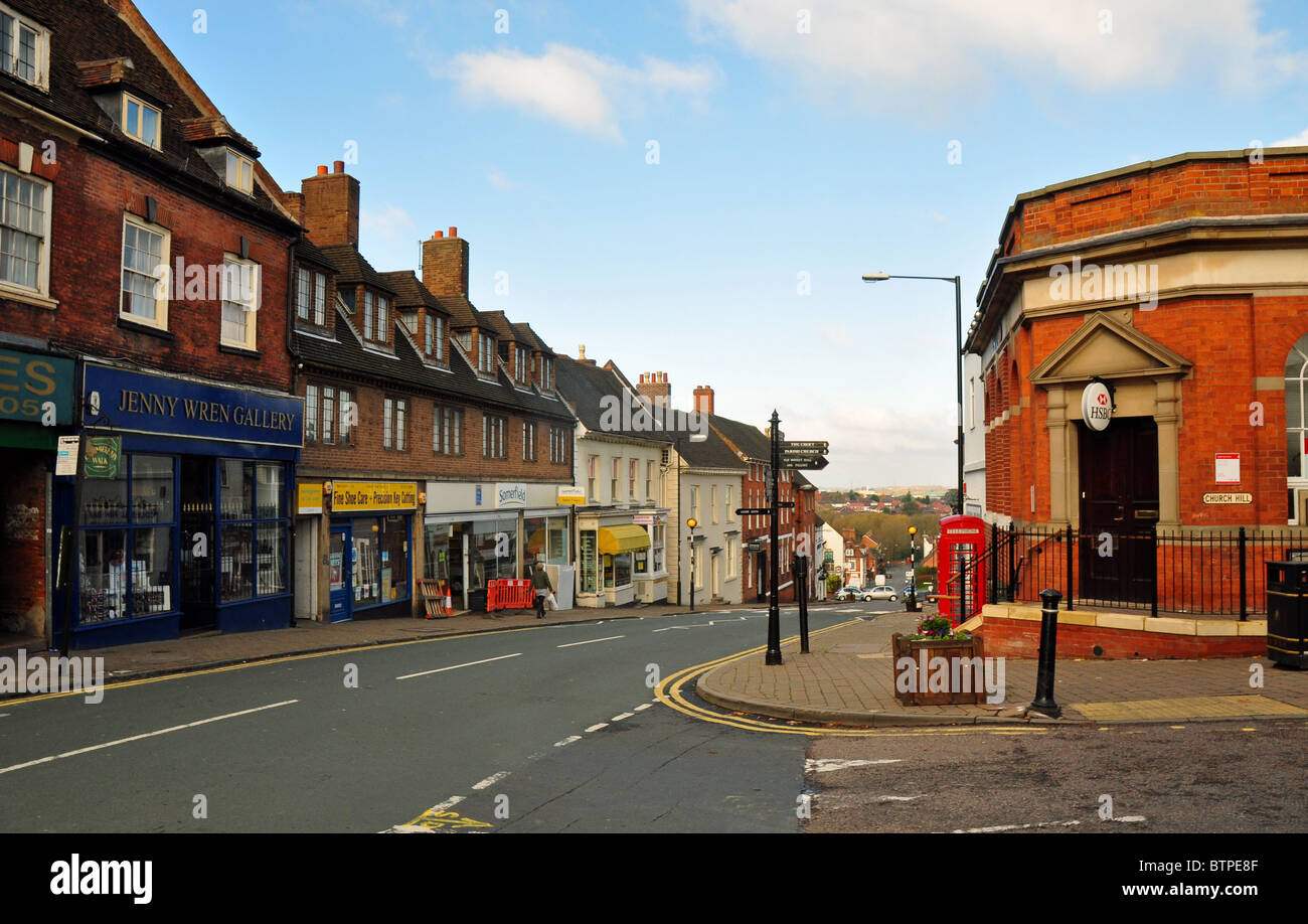 Coleshill, Warwickshire, England the High Street Stock Photo, Royalty