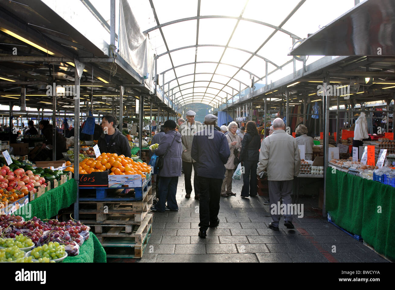 Bullring Open Market, Birmingham, UK Stock Photo, Royalty Free Image