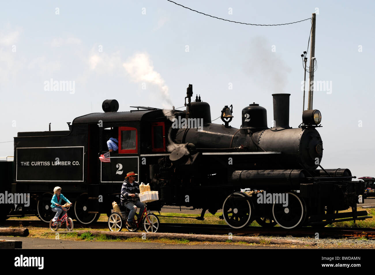 the curtiss lumber company 1910 Heisler Steam train Stock