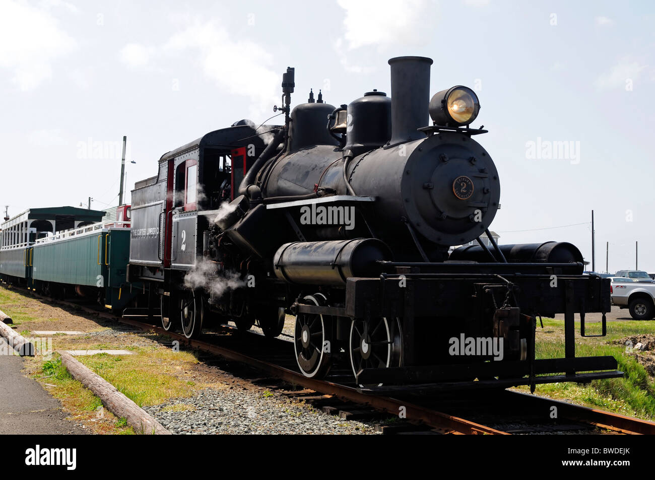 the curtiss lumber company 1910 Heisler Steam train Stock