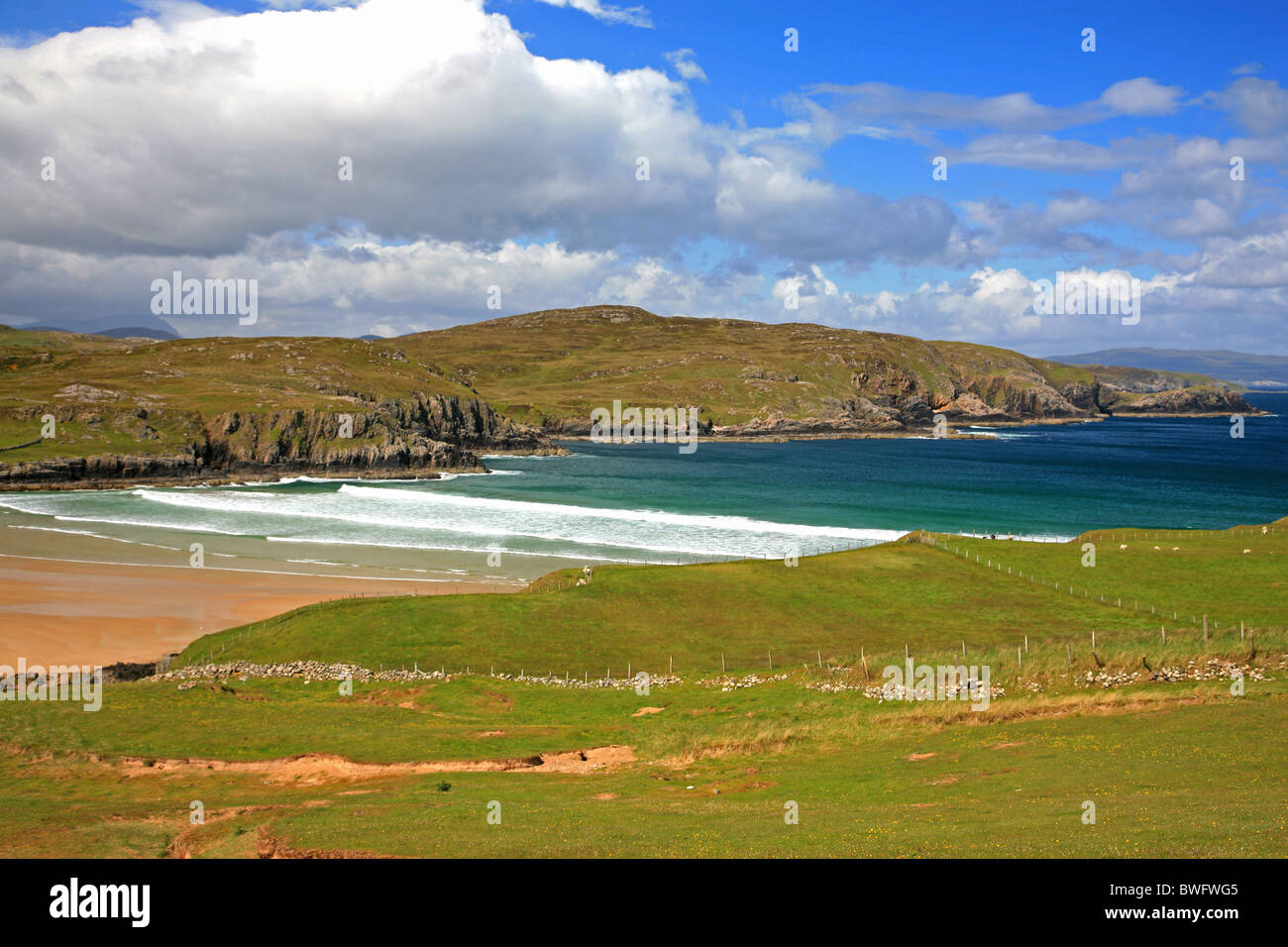UK Scotland Highland Sutherland Farr Bay and Beach at Bettyhill Stock