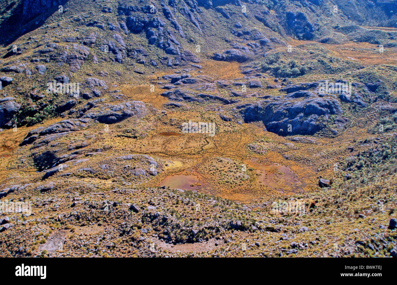 Venezuela South America Lagunas Del Espejo Merida Cableway Aerial View