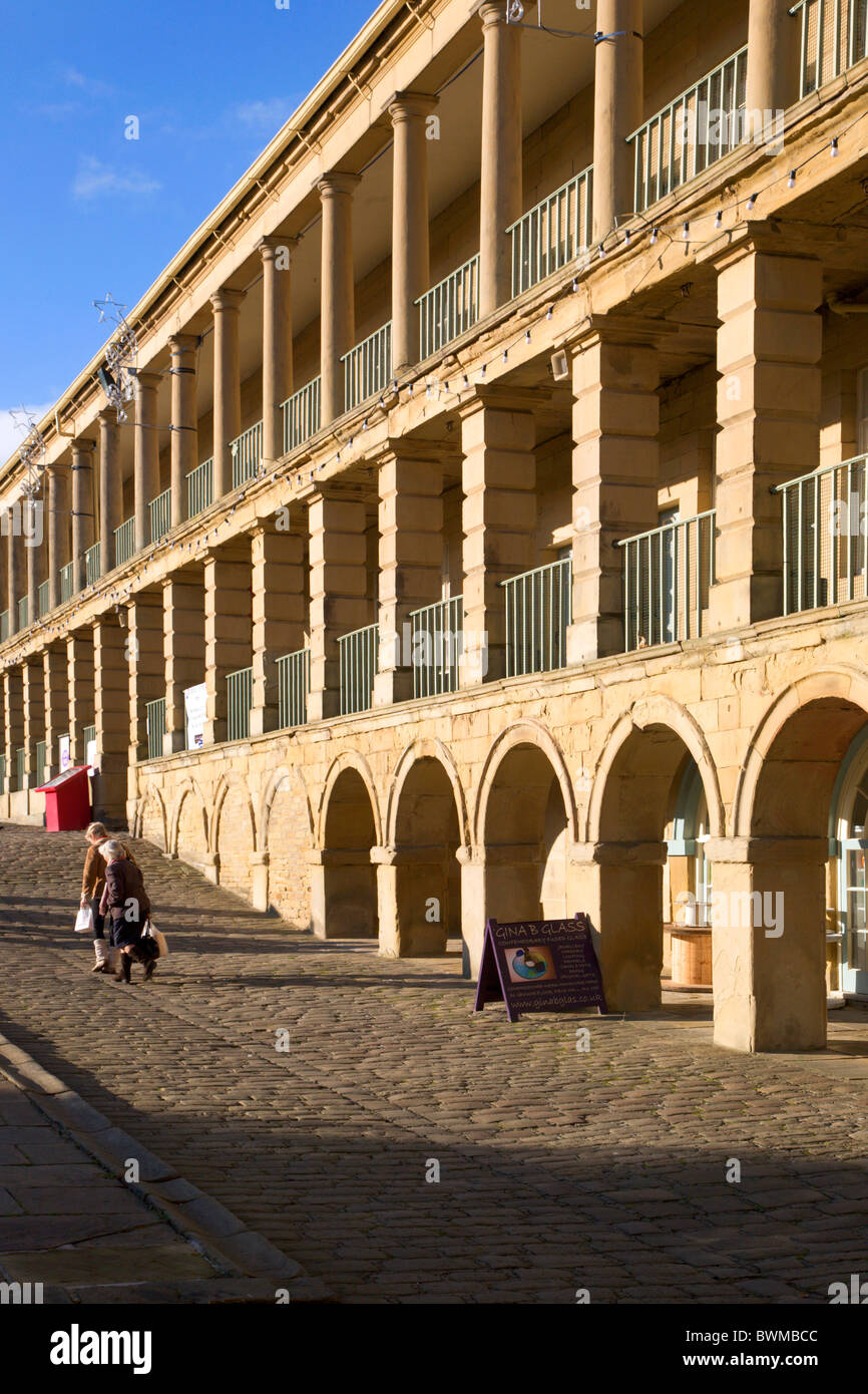 Shopping at The Piece Hall Halifax Halifax West Yorkshire England