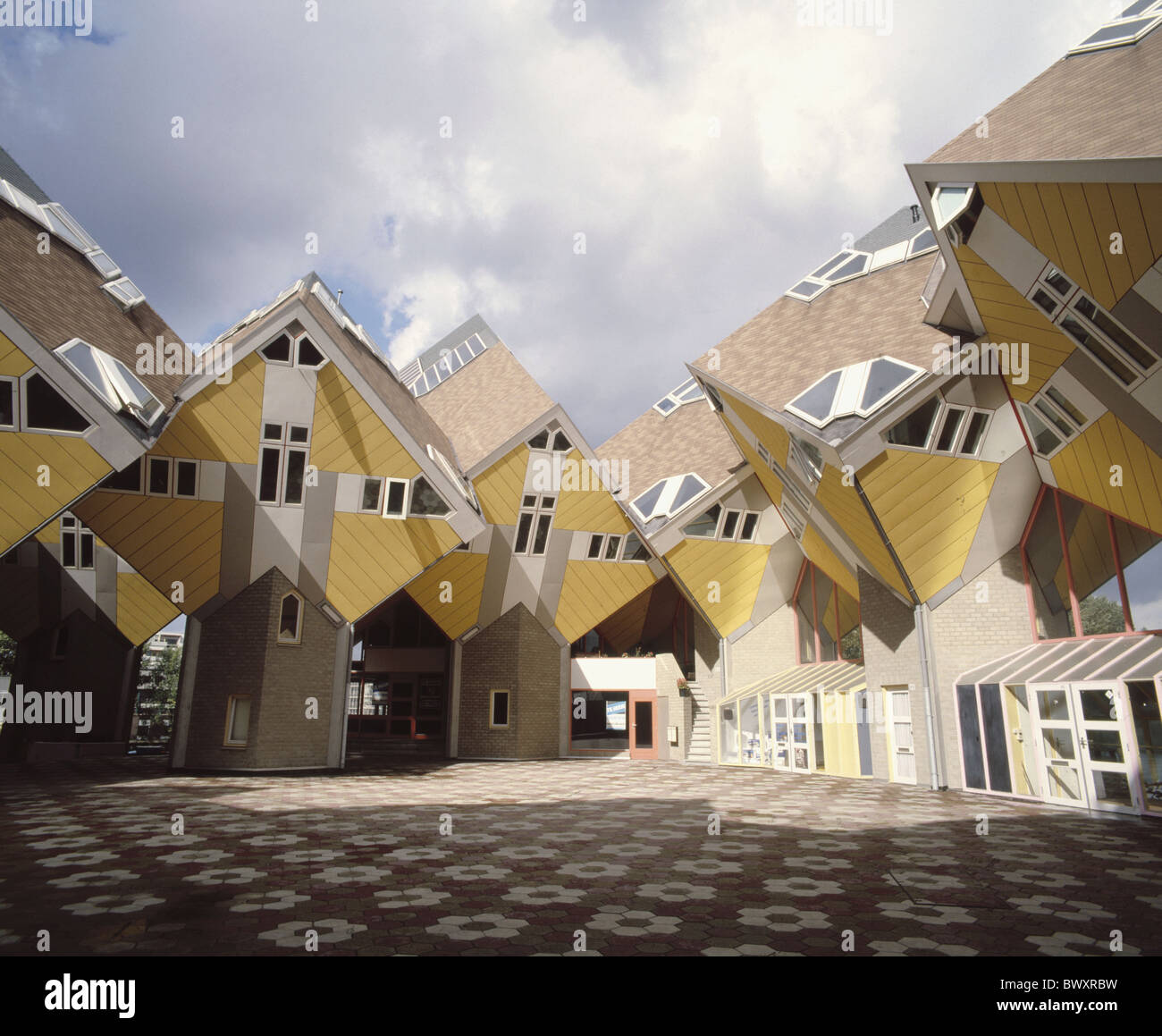 Architecture Triangles Inner Courtyard Modern Building Construction