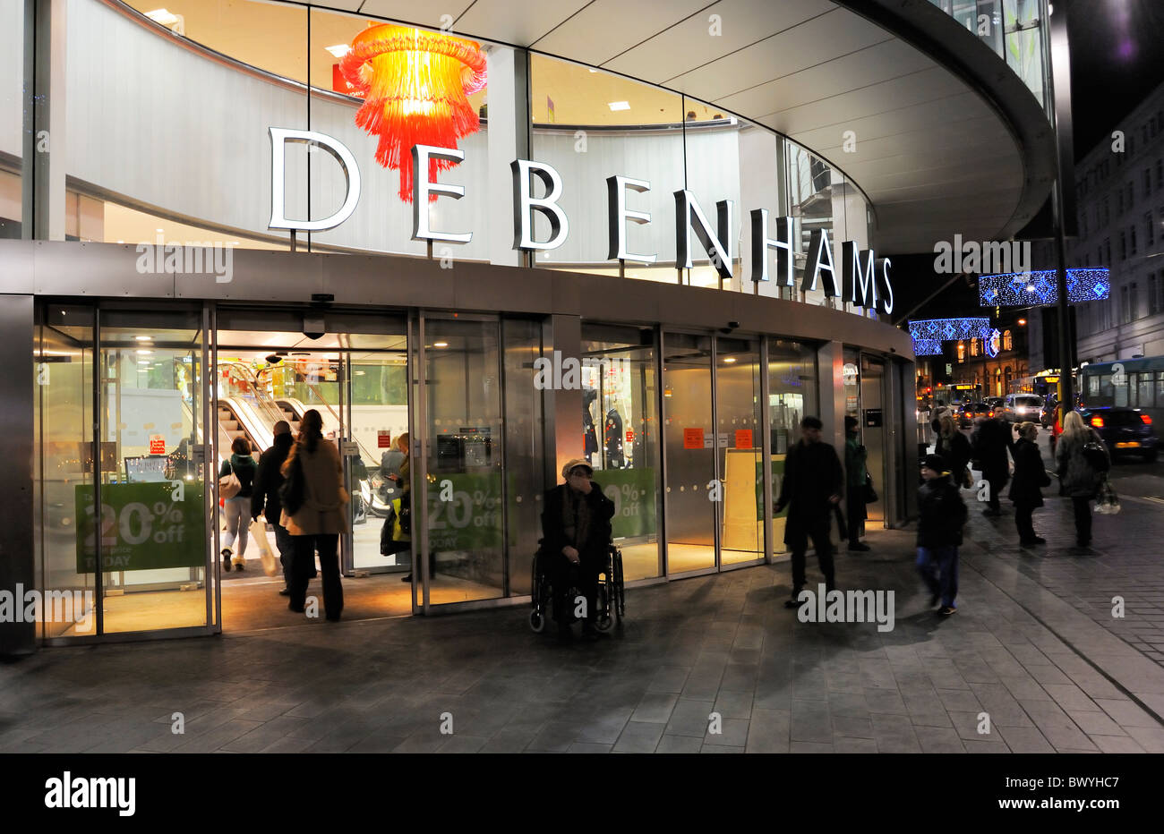 Debenhams Department Store in Lord Street, Liverpool City Centre at