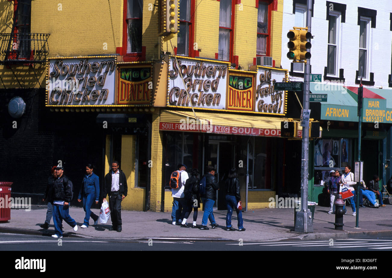 125th Street Harlem Morningside avenue New York no model release Stock