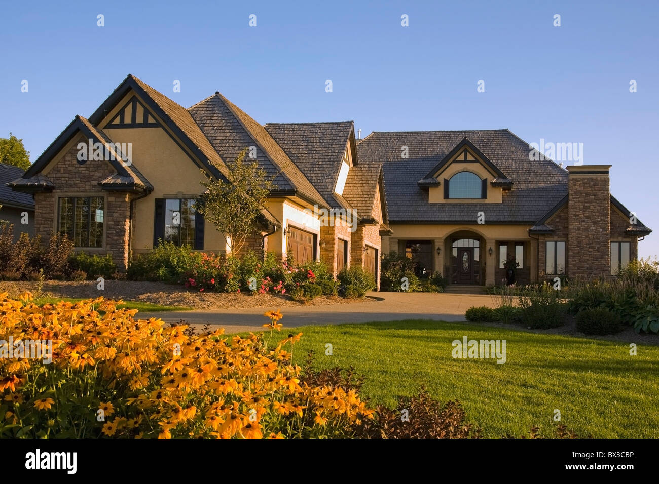 Estate Home; St. Albert, Alberta, Canada Stock Photo, Royalty Free