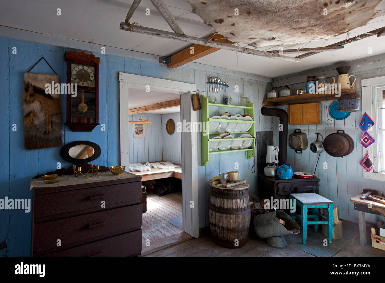 interior of traditional house at the uummannaq museum stock photo interior of traditional house at the uummannaq museum stock photo