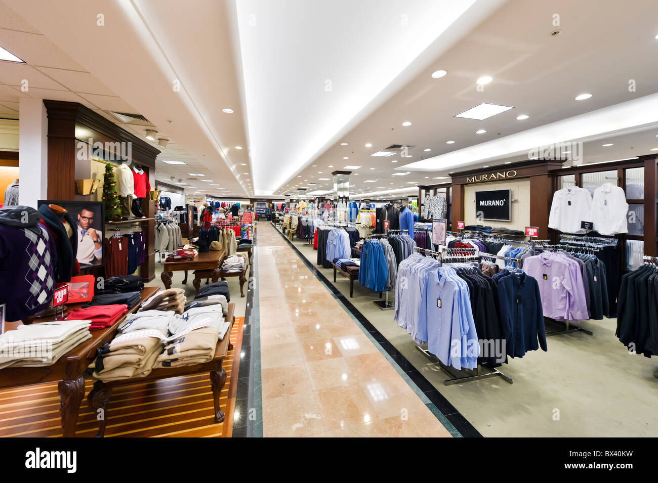 Men's Clothing Department In A Dillards Store At The Eagle Ridge Stock ...