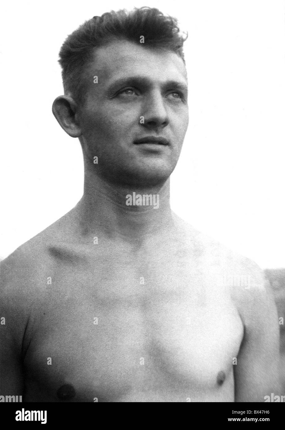 Czechoslovak wrestler Jaroslav Sysel. Stock Photo - czechoslovak-wrestler-jaroslav-sysel-BX47H6