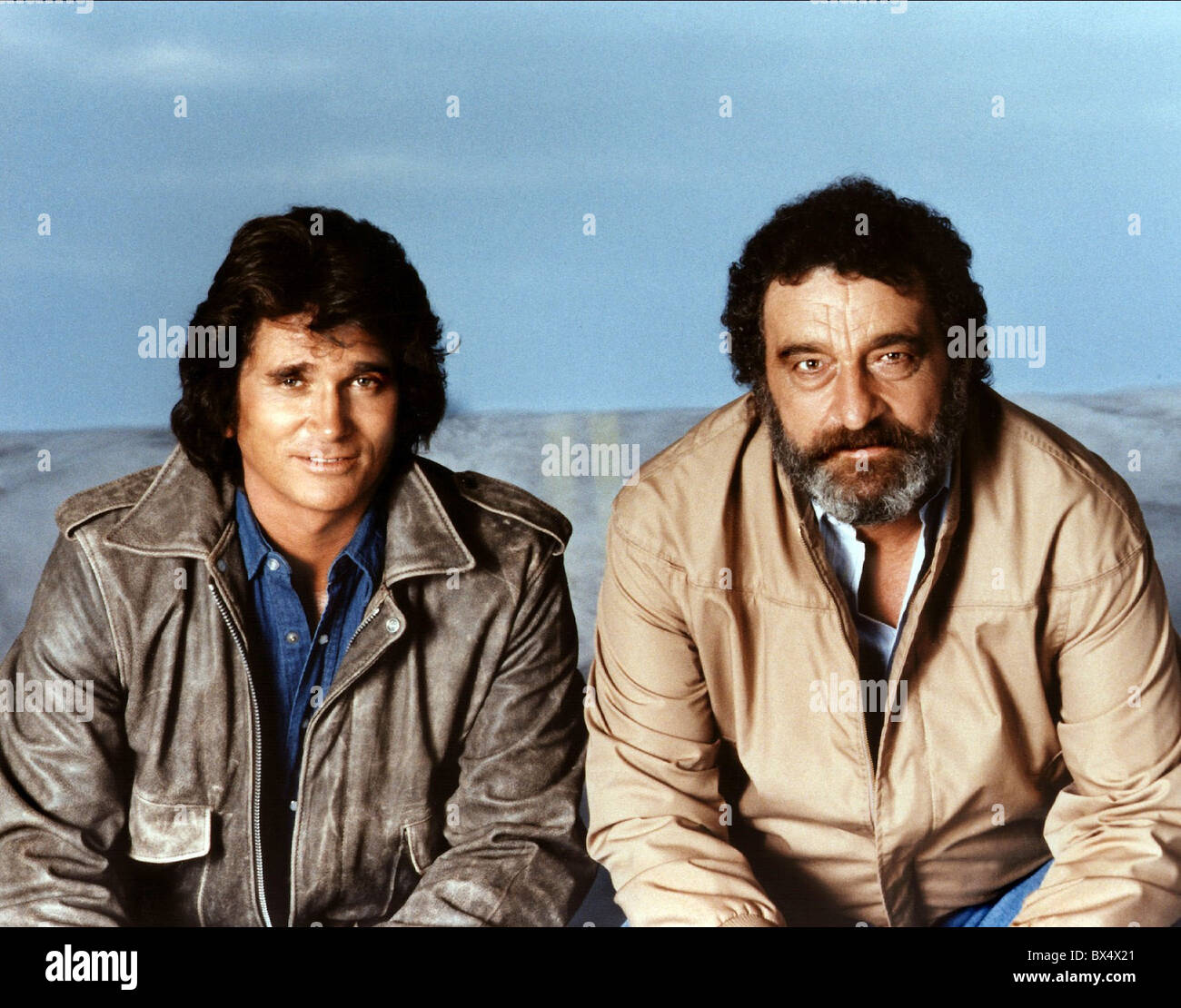 MICHAEL LANDON & VICTOR FRENCH HIGHWAY TO HEAVEN (1984 Stock Photo
