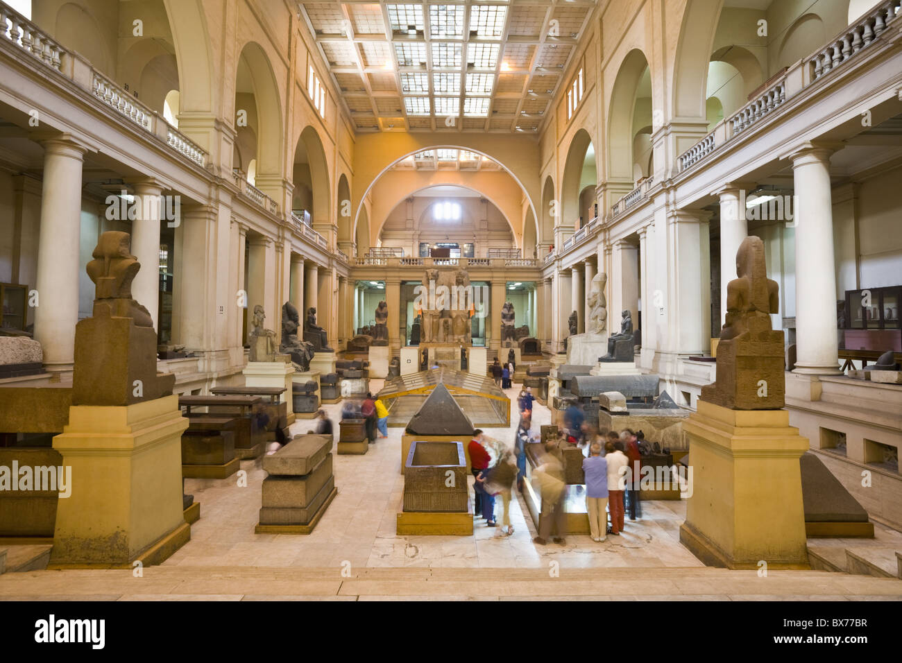 interior of the main hall, the museum of egyptian antiquities interior of the main hall, the museum of egyptian antiquities