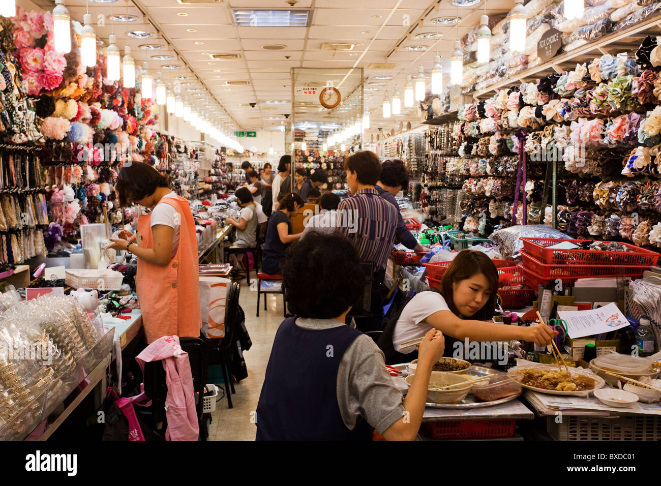 Bead and jewelry shop and in a market in Seoul, South Korea