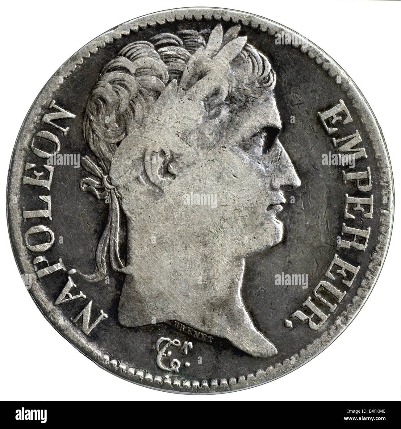 money / finance, coins, France, coin with portrait of Napoleon Stock ...