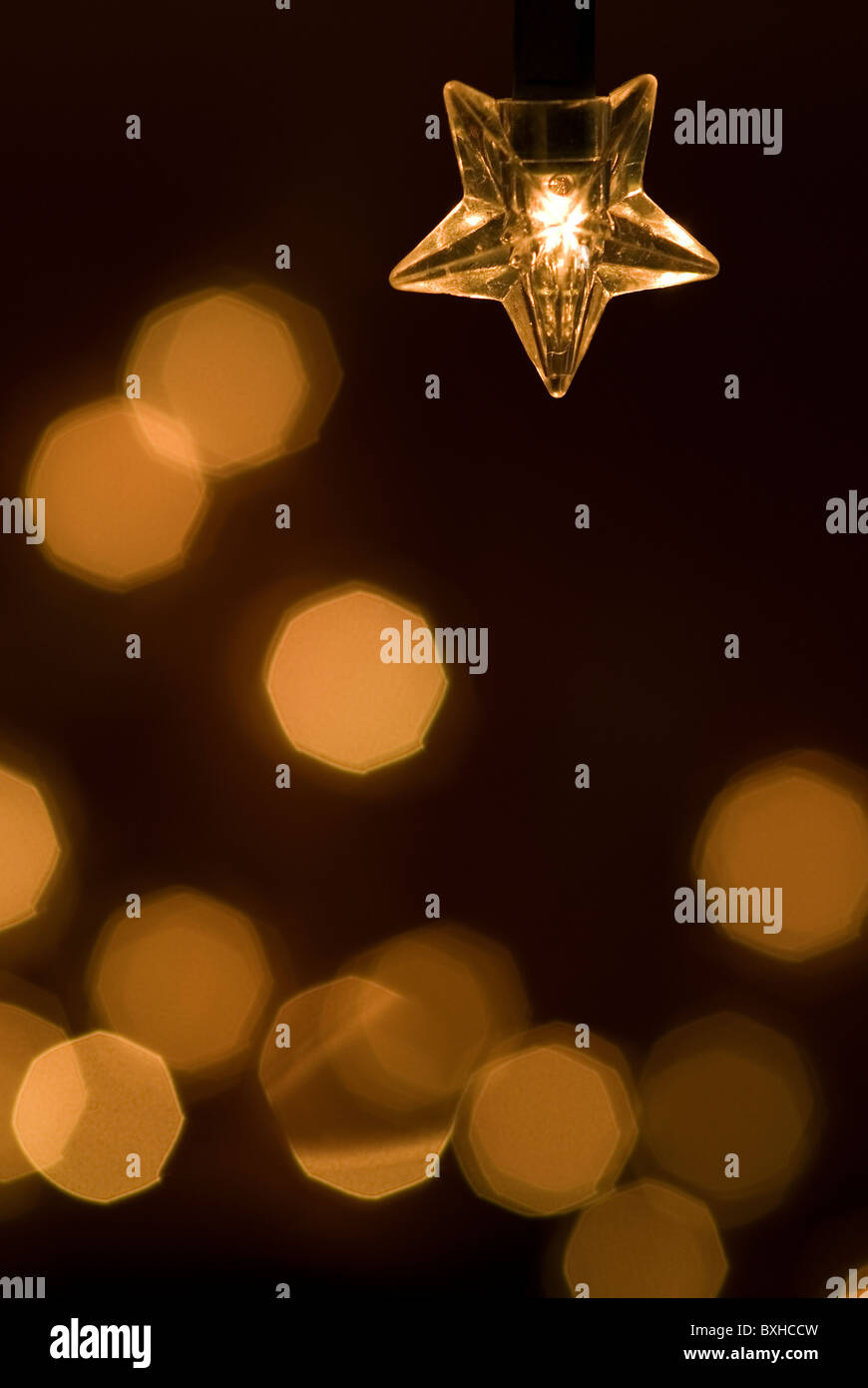christmas tree lights in the shape of a star stock photo christmas tree lights in the shape of a star stock photo