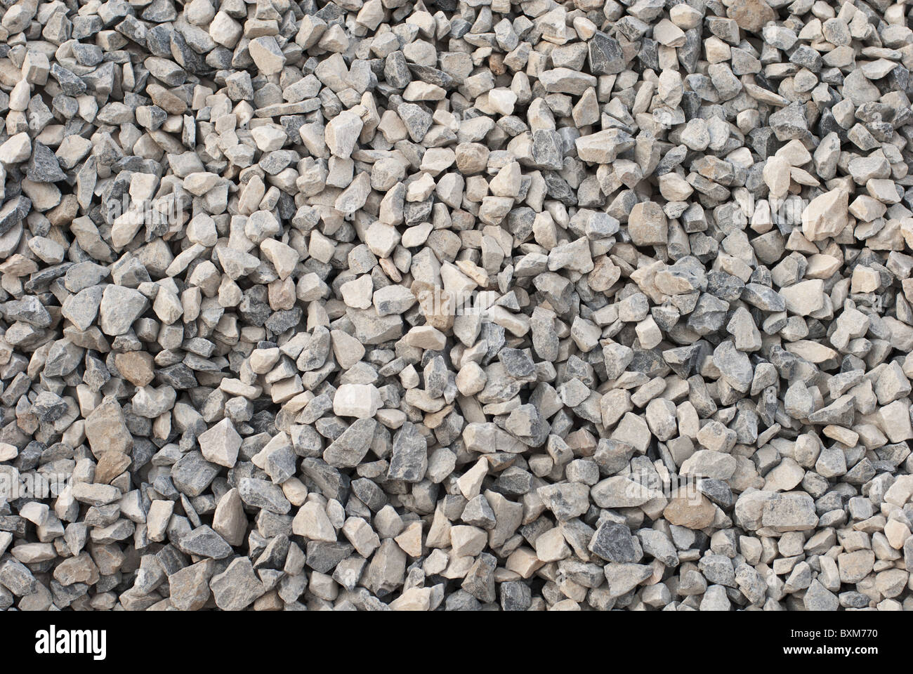 small stones used in street pavement construction Stock Photo, Royalty