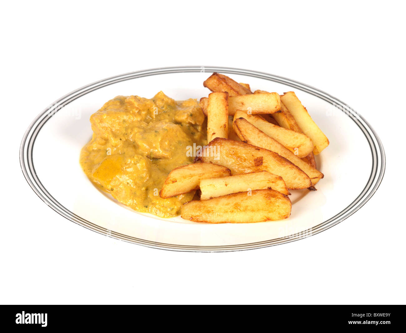 Chicken Curry with Chips Stock Photo, Royalty Free Image 33751479 Alamy