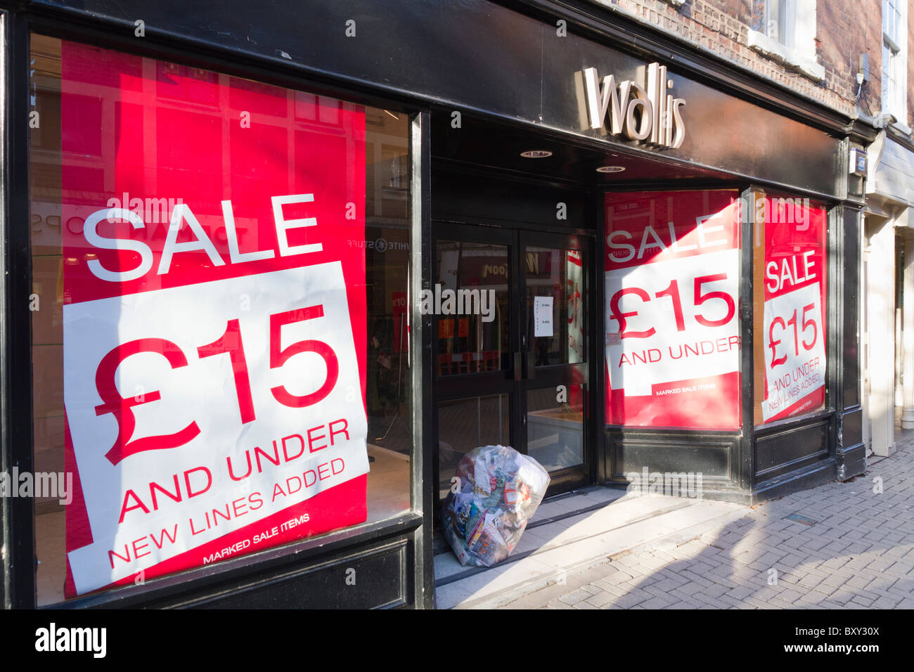 Sale signs in shop windows Stock Photo, Royalty Free Image 33786506