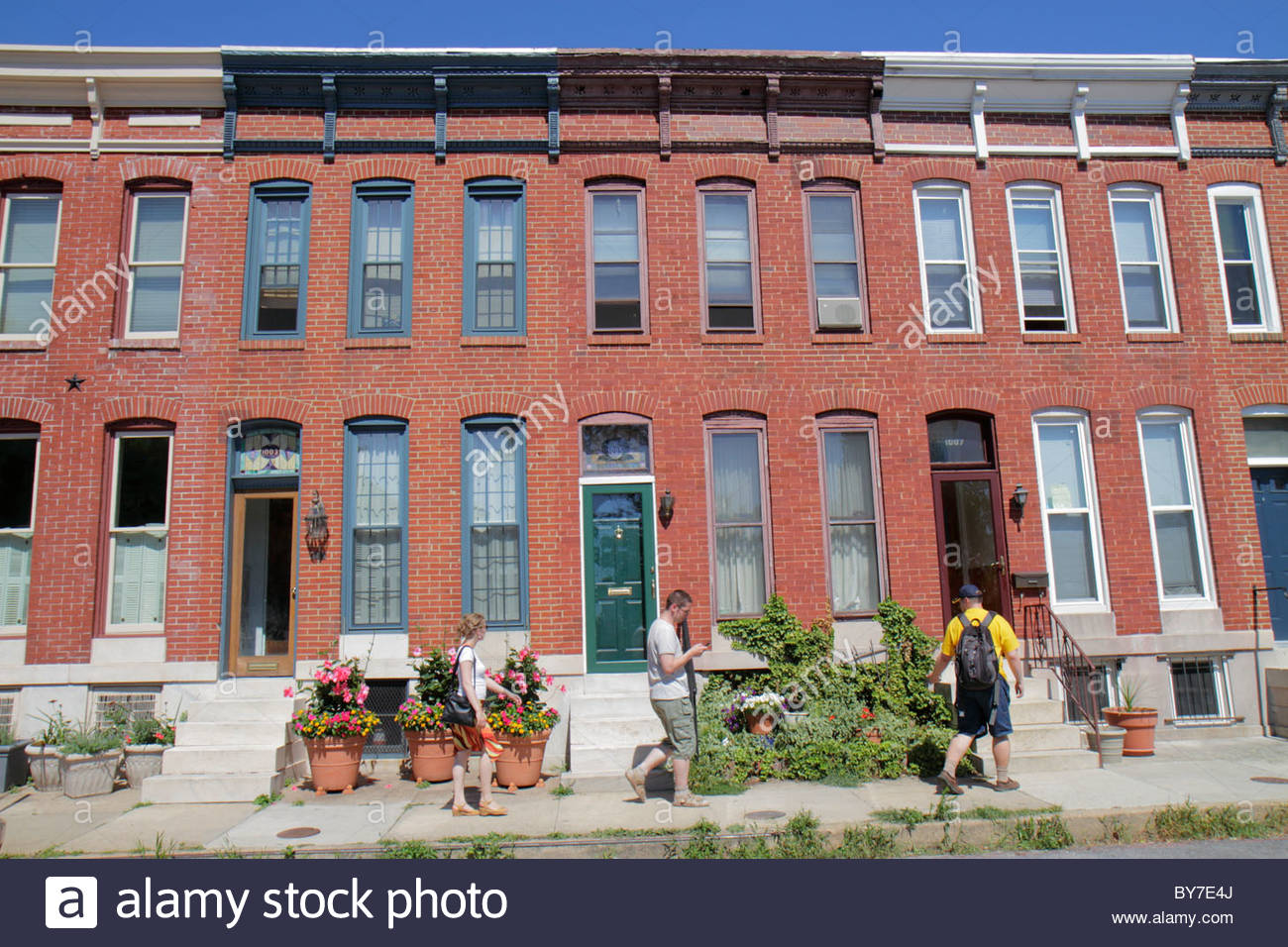 Baltimore Maryland Federal Hill historic neighborhood townhouse row