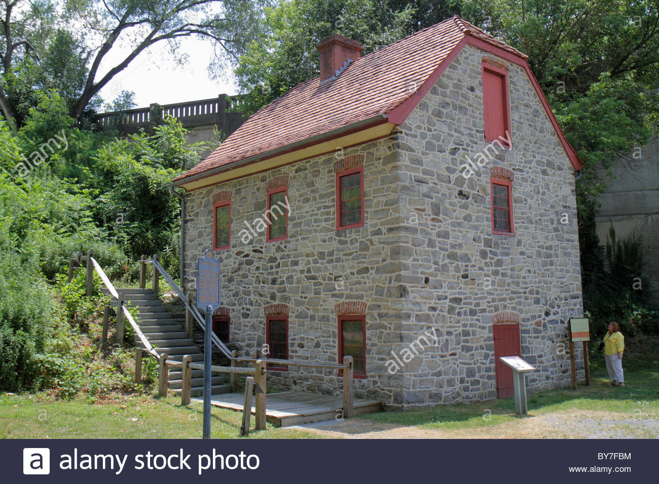 Pennsylvania Bethlehem Old Waterworks Monocacy Creek National Stock