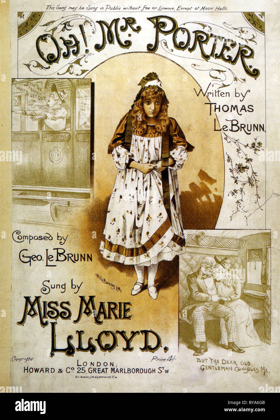 MARIE LLOYD (18701922) English music hall singer. Sheet music for