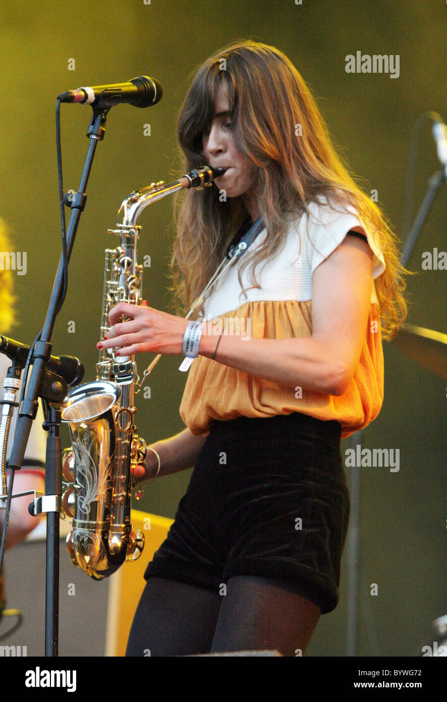 Abi Harding The Zutons performing at the Knowsley Hall Music Festival