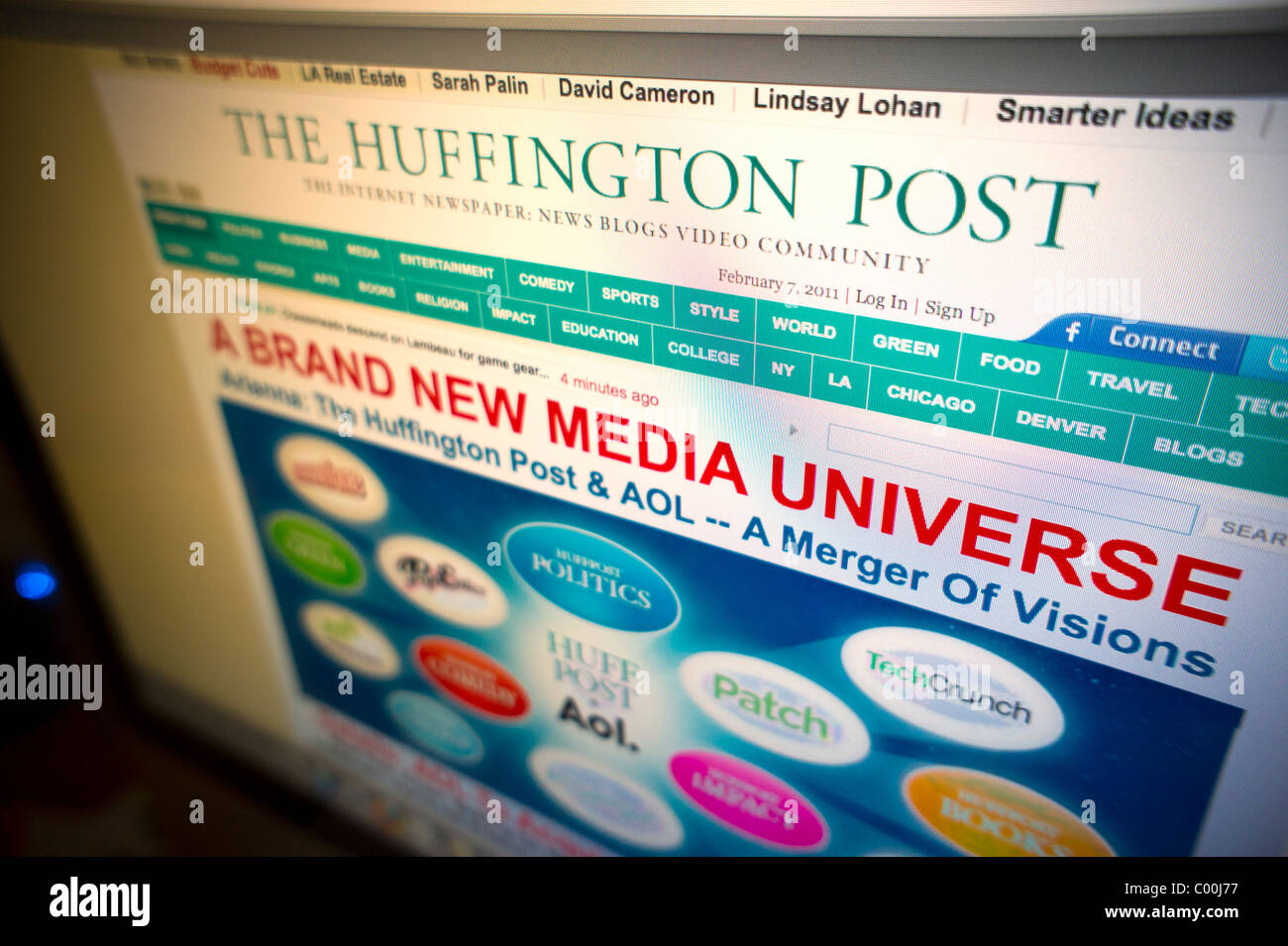 The Huffington Post website Stock Photo, Royalty Free Image 34435051
