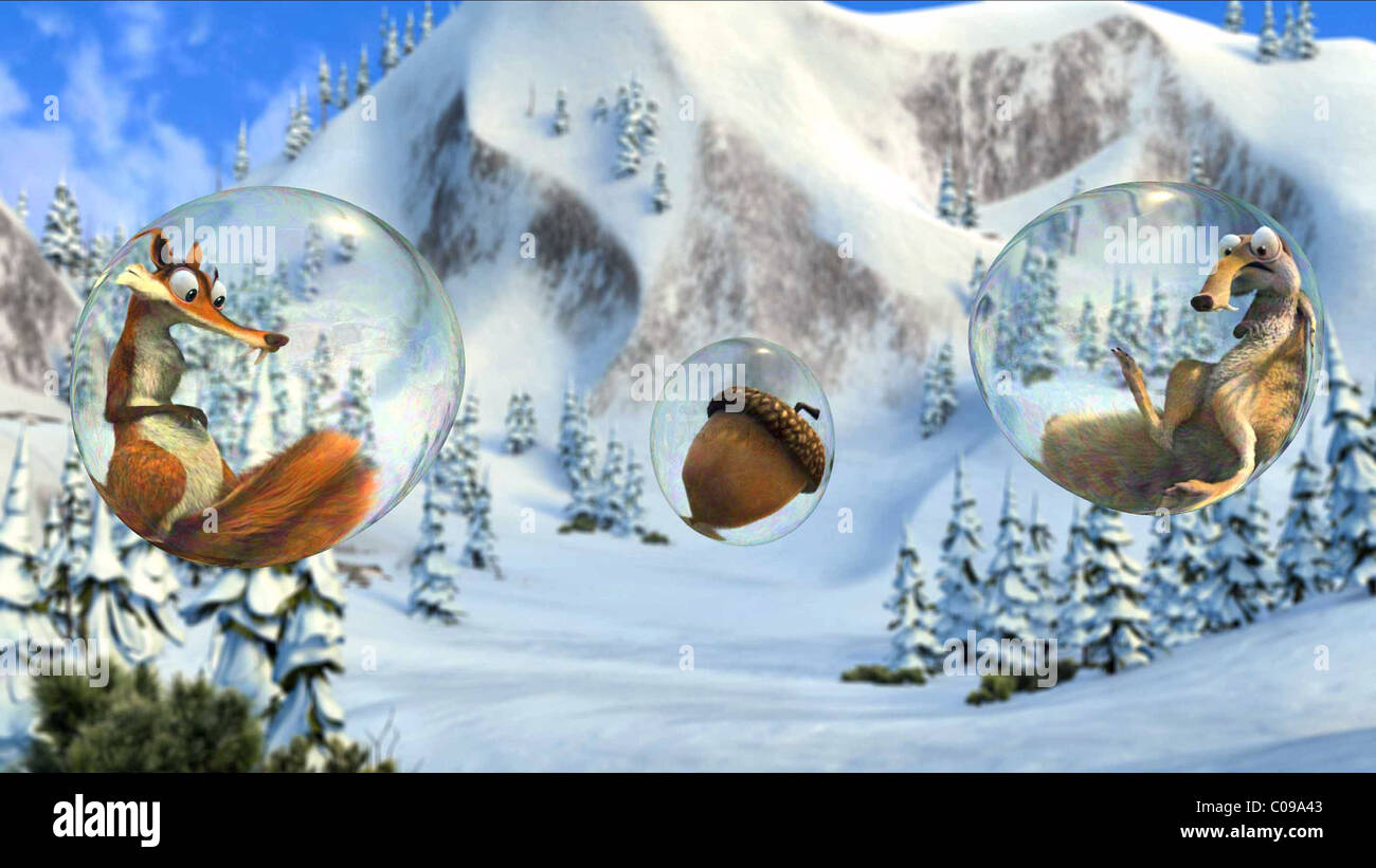 SCRATTE & SCRAT ICE AGE DAWN OF THE DINOSAURS; ICE AGE 3 (2009 Stock