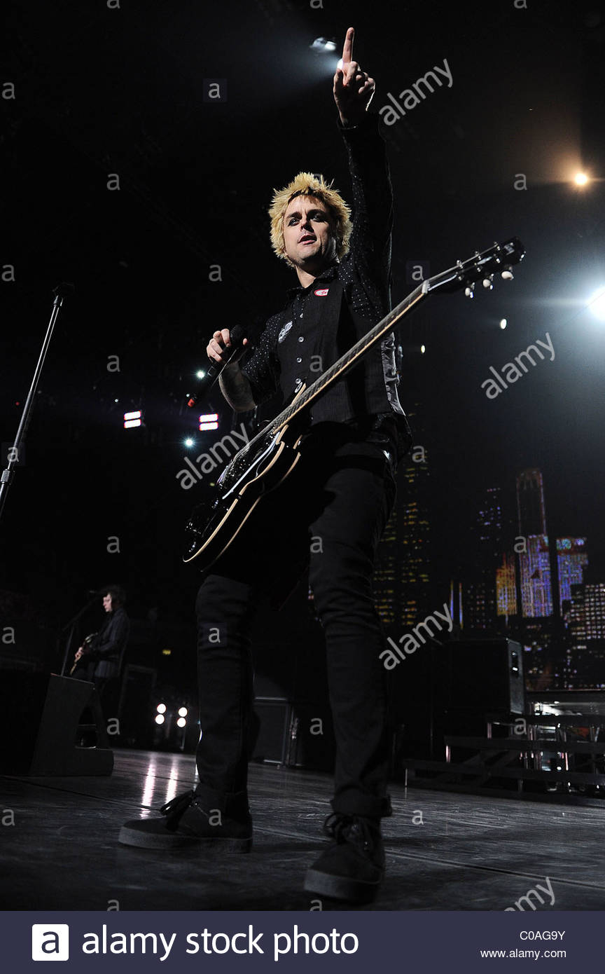 Green Day Lead Singer Billie Joe Armstrong Performing At The Stock Photo, Royalty Free Image