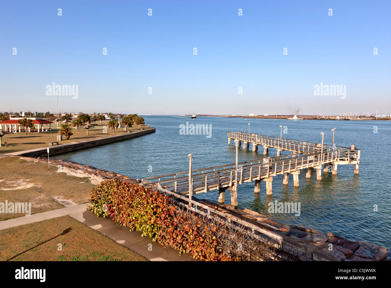 Robert's Point Park, fishing pier Stock Photo, Royalty Free Image