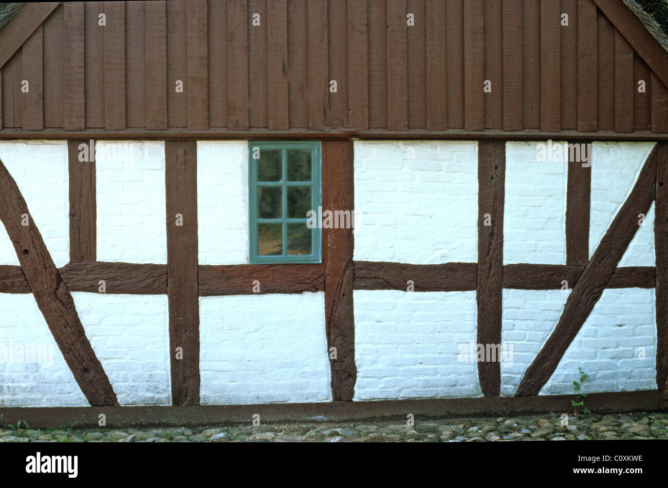 Detail Of Traditional Timber Framed House In Denmark Stock Photo Alamy